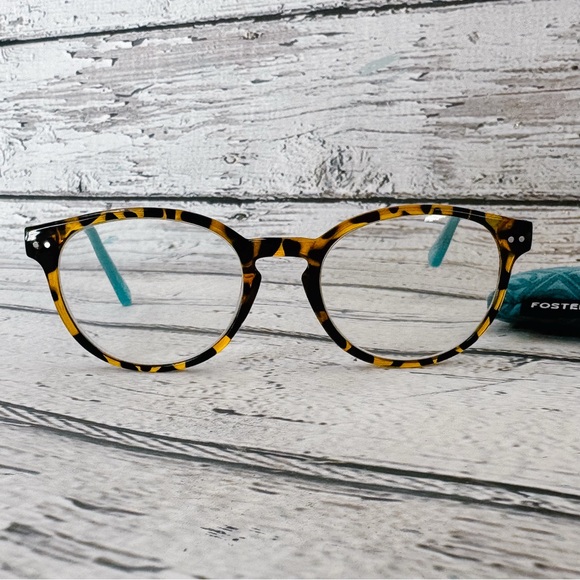 Foster Grant BRYN Women’s Reading Glasses - Tortoise & Teal, +2.50 - Picture 6 of 14